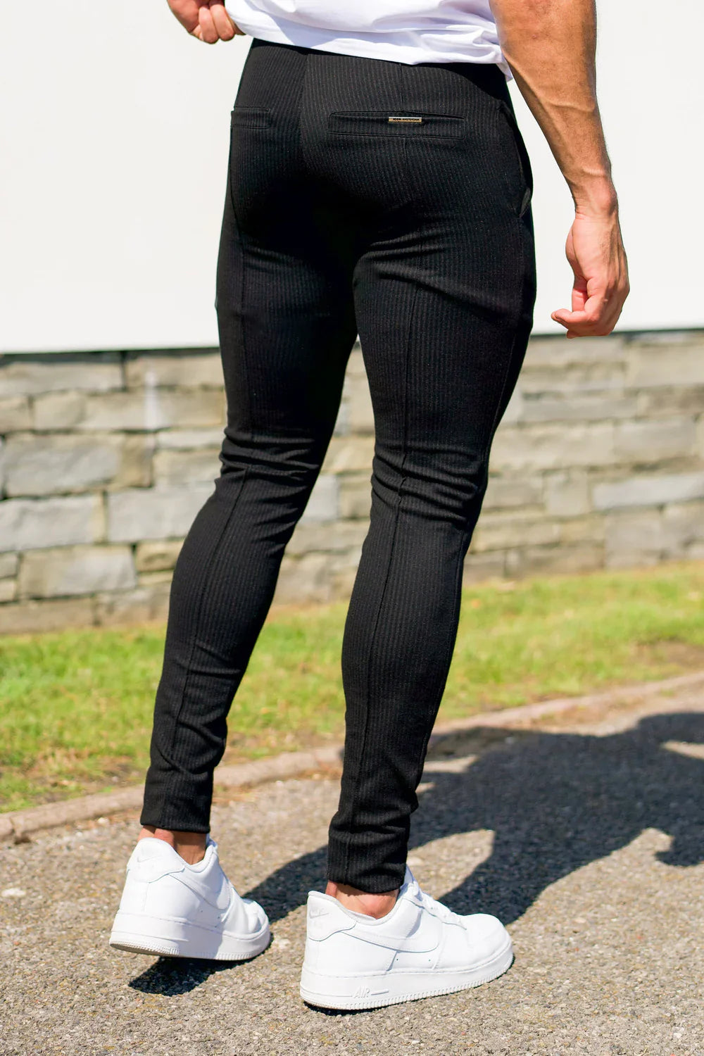 Calça Masculina de Veludo Cotelê Preta Piani