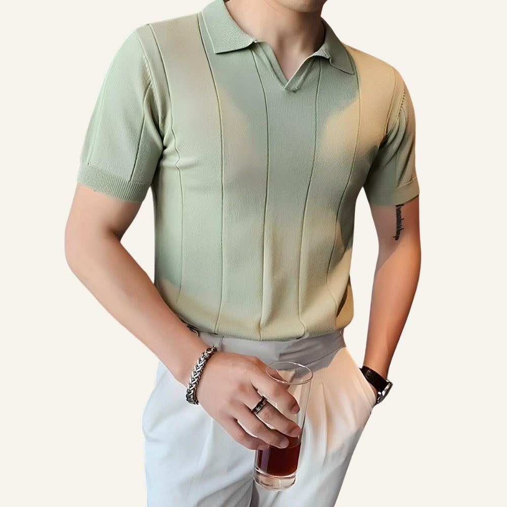 Camisa Polo Masculina Gola V Slim Fit Cavendish