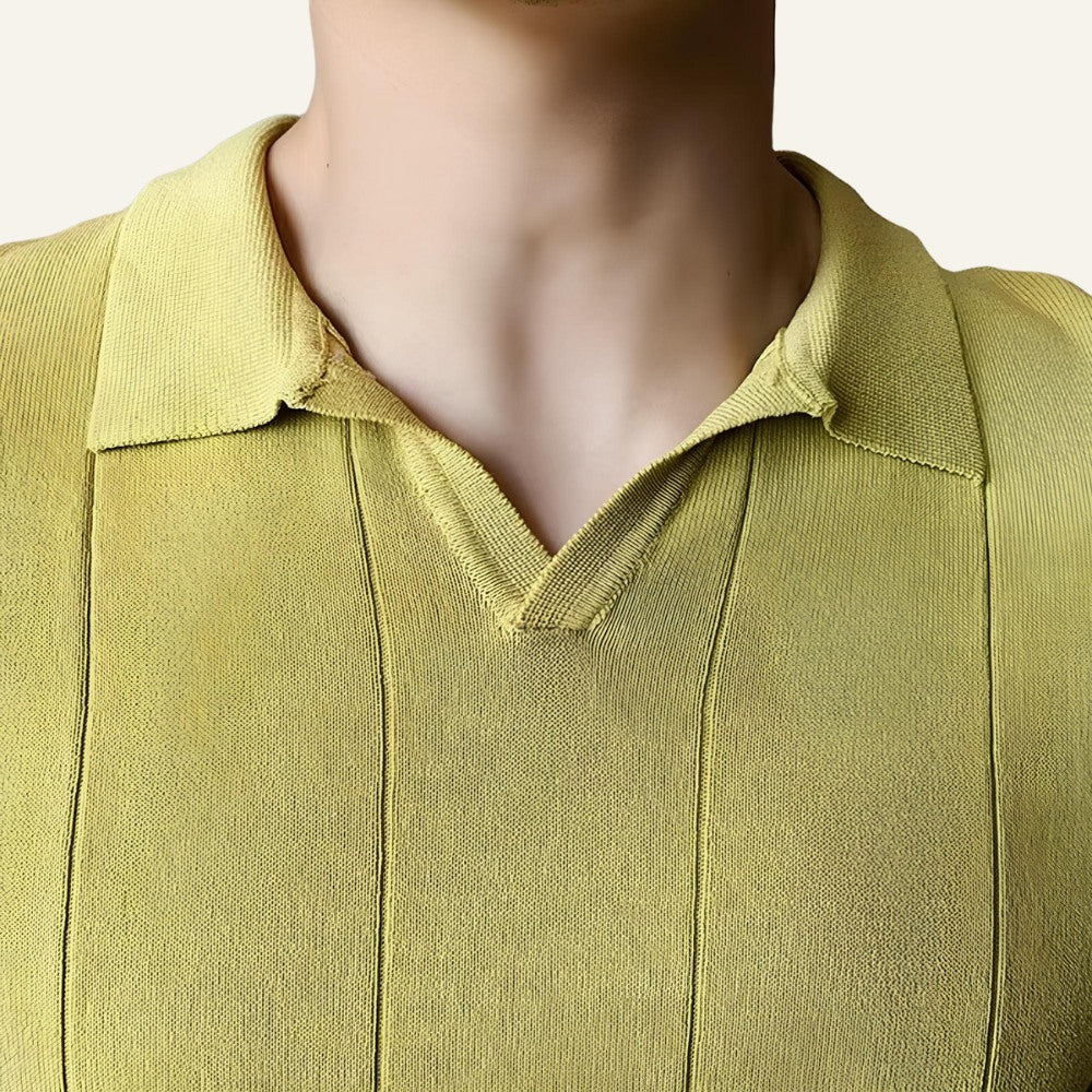 Camisa Polo Masculina Gola V Slim Fit Cavendish