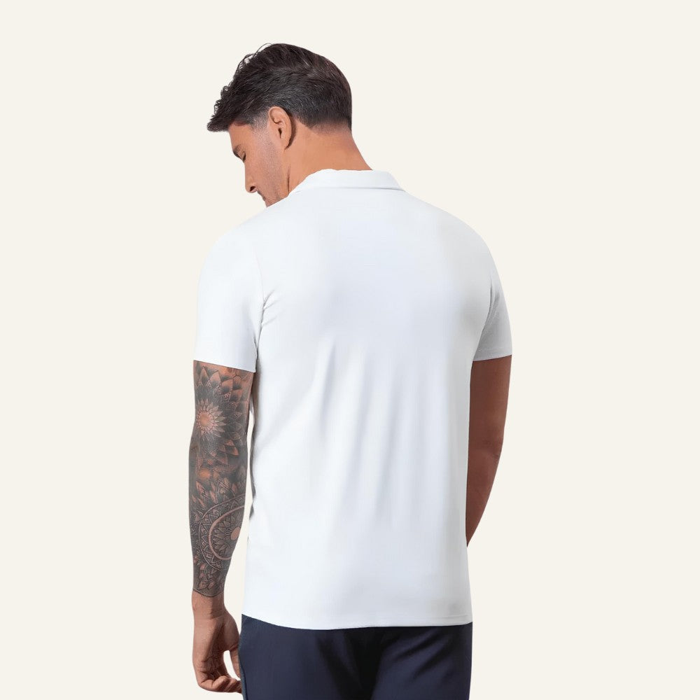 Camisa Polo Masculina Old Money com Meio Zíper Perion