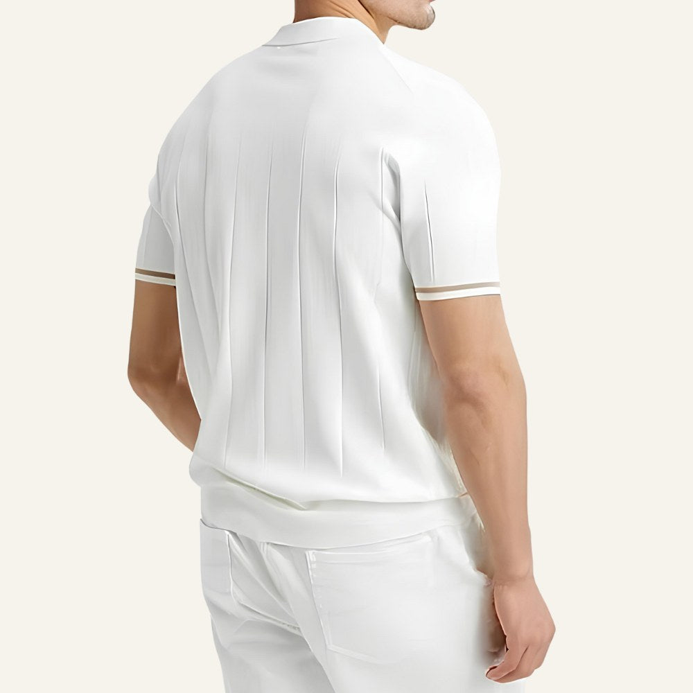 Camisa Polo Masculina com Meio Zíper Old Money Valence
