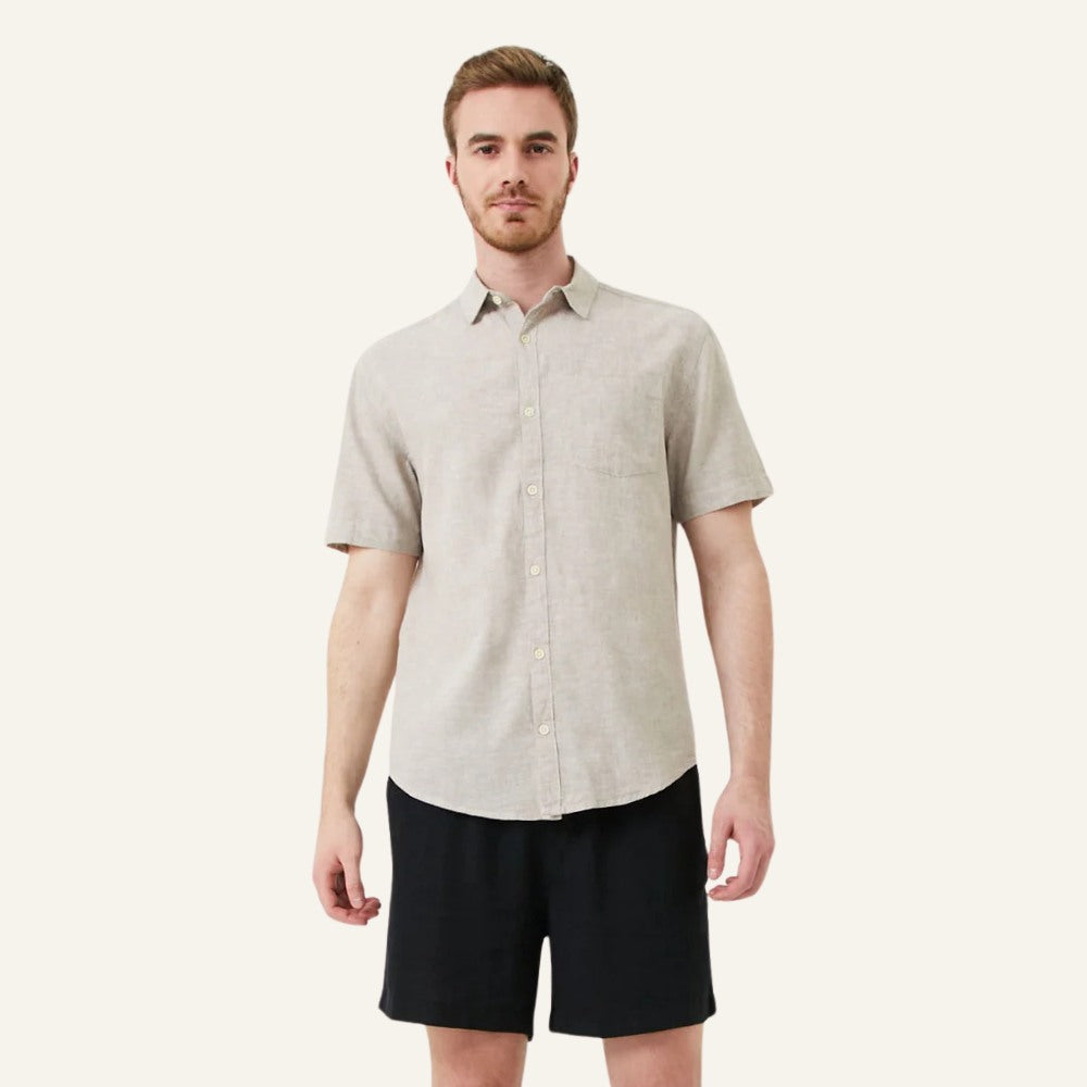 Camisa de Linho Masculina Old Money Milford