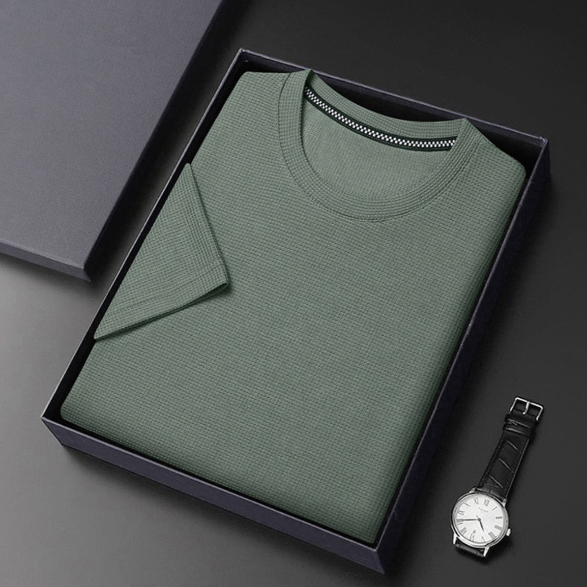 Camiseta Masculina Old Money Básica Texturizada Belmont
