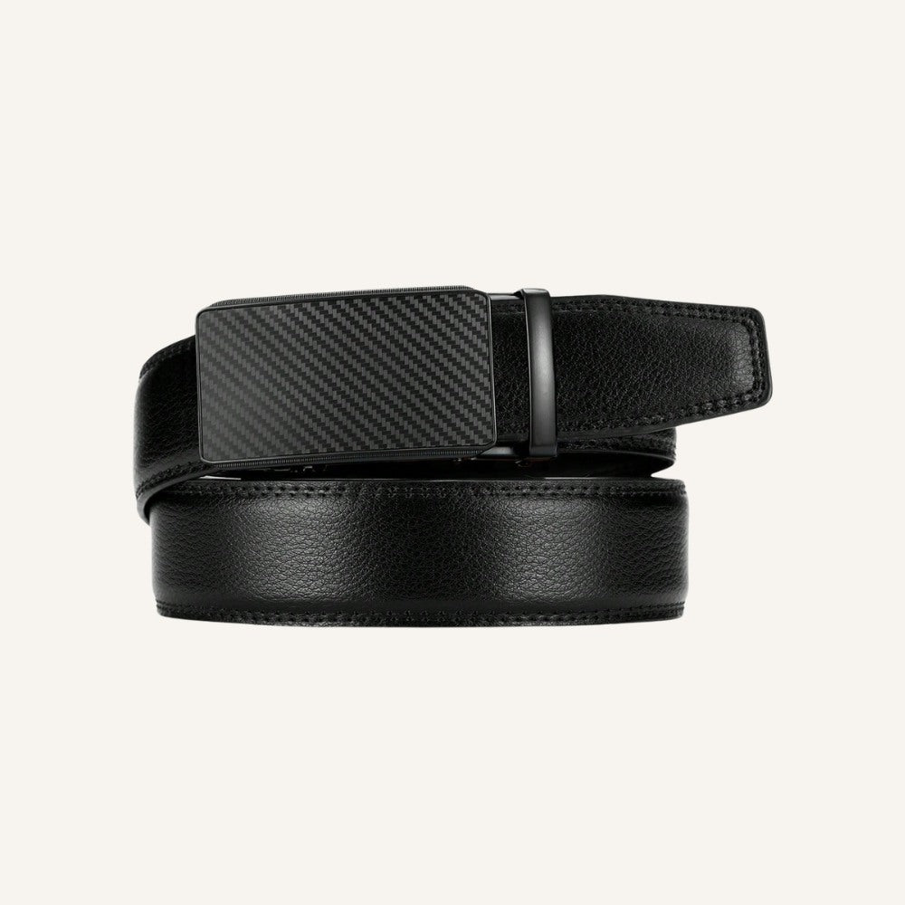 Cinto de Couro Masculino Brescian Carbon