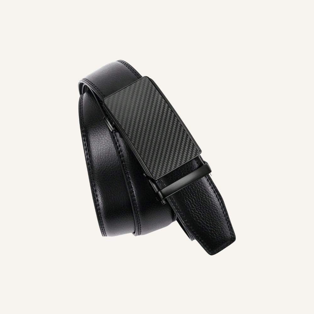 Cinto de Couro Masculino Brescian Carbon