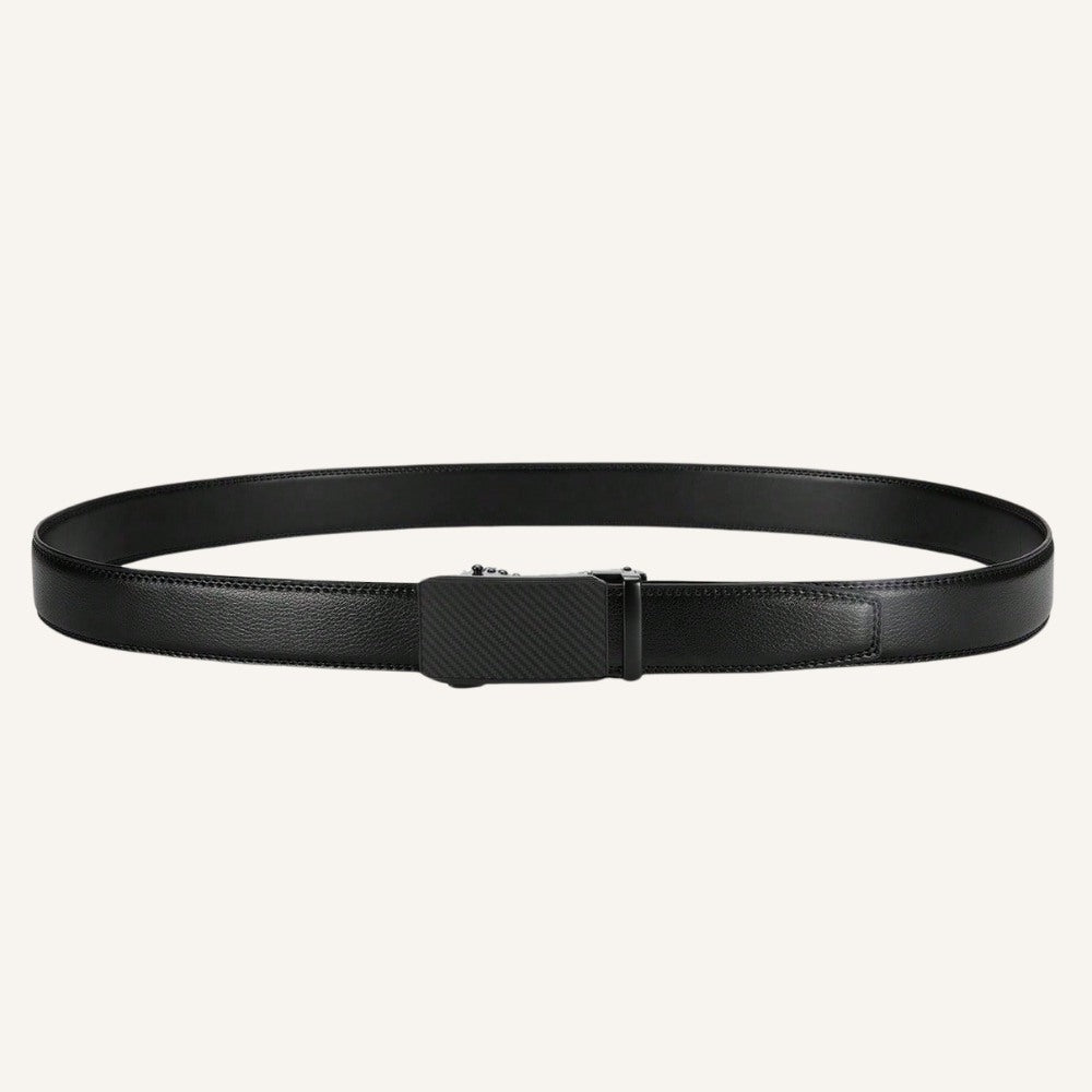 Cinto de Couro Masculino Brescian Carbon
