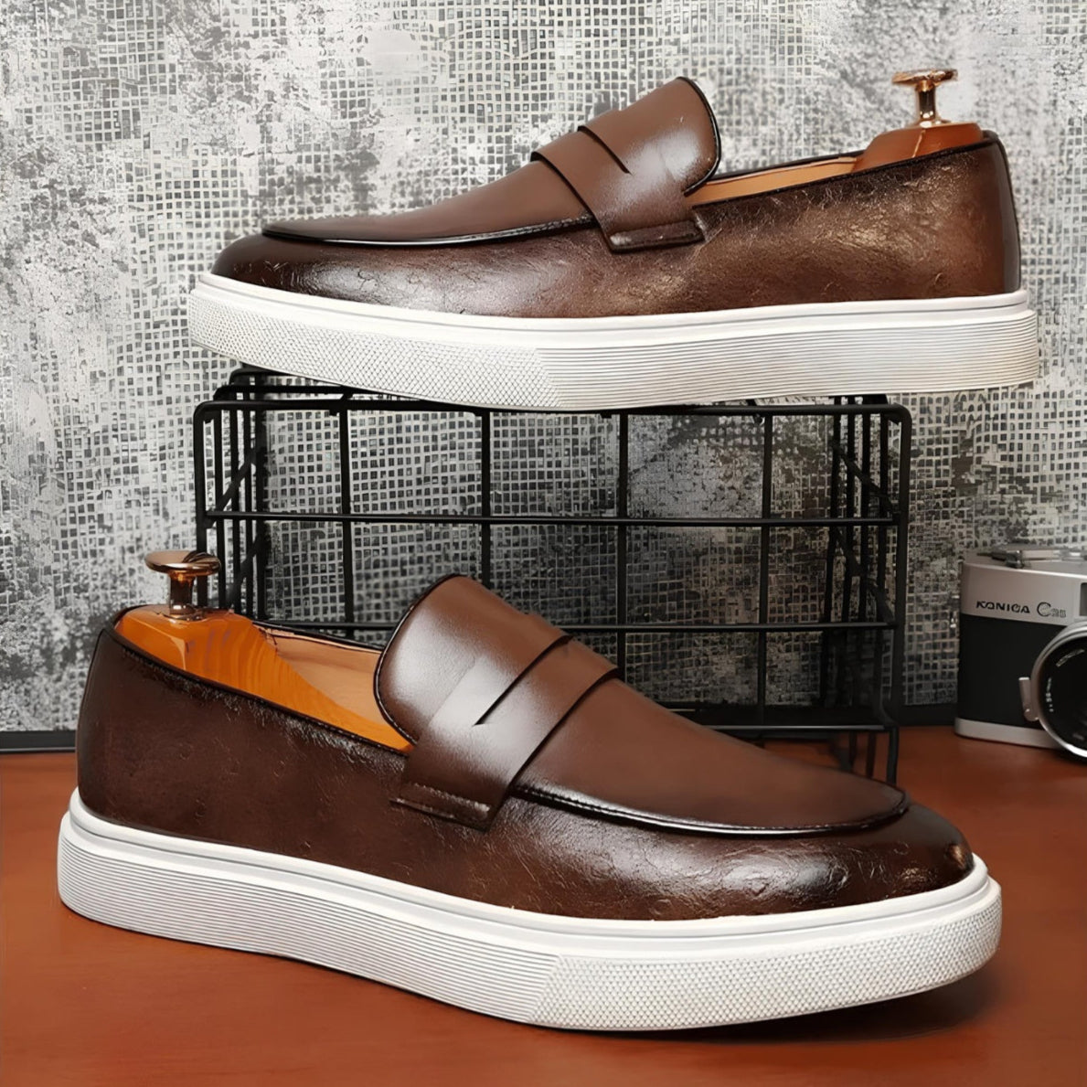 Mocassim de Couro Italiano Masculino Miliani