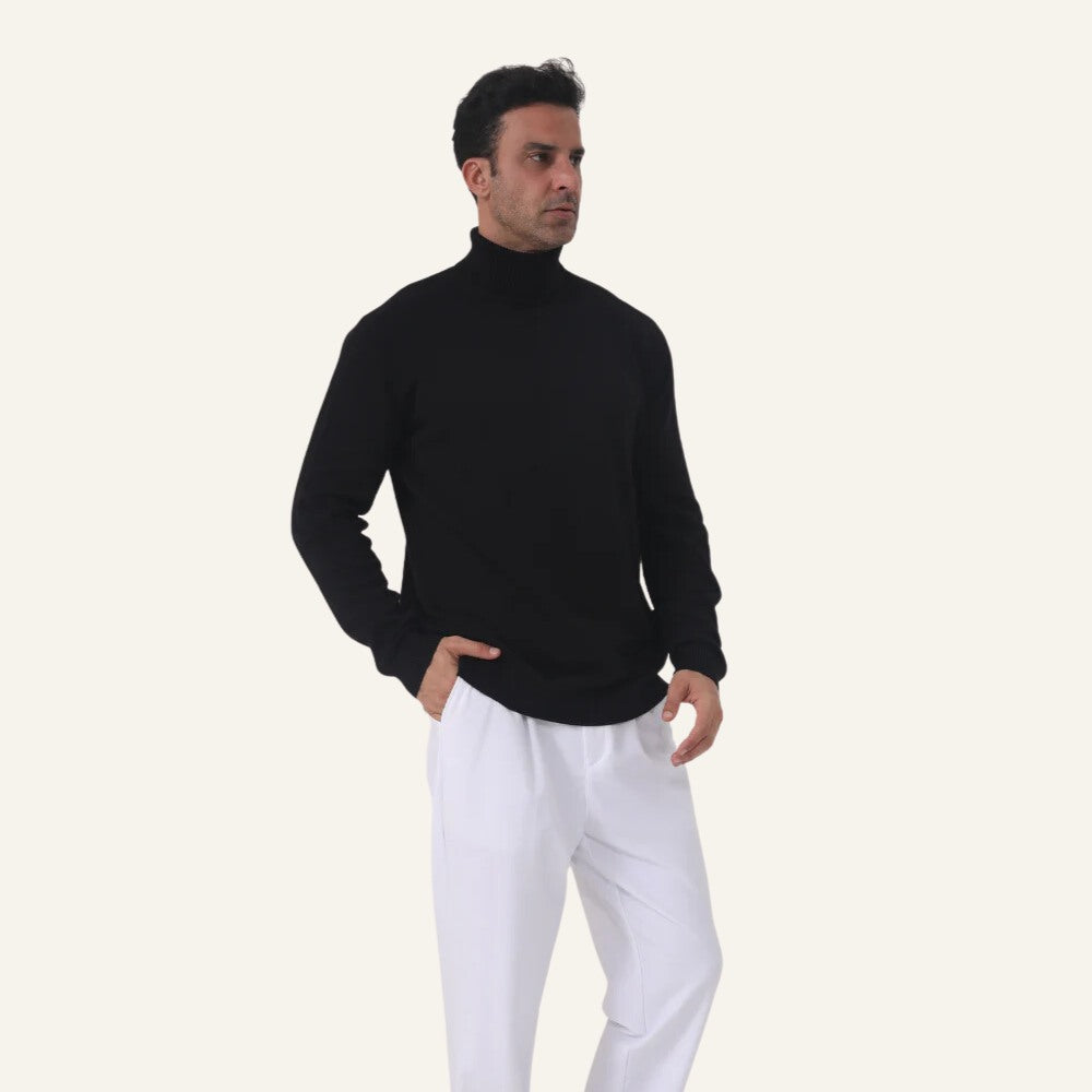 Suéter Pulôver Masculino de Gola Alta Milani