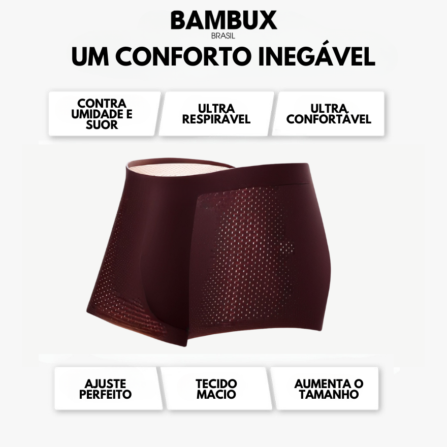 Cueca Boxer Bambux©: Tecnologia Respirável [COMPRE 4 LEVE 10]