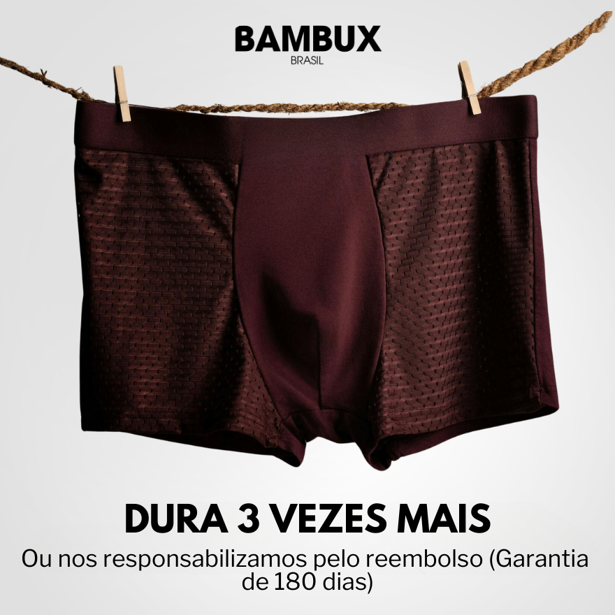 Cueca Boxer Bambux©: Tecnologia Respirável [COMPRE 4 LEVE 10]
