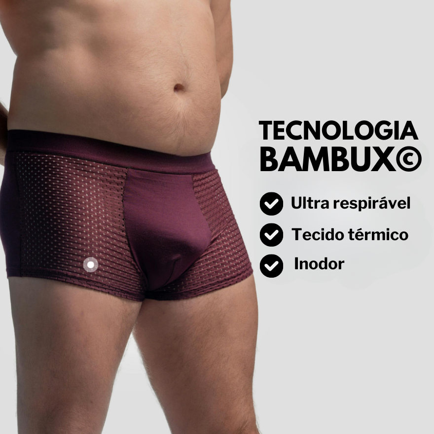 Cueca Boxer Bambux©: Tecnologia Respirável [COMPRE 4 LEVE 10]