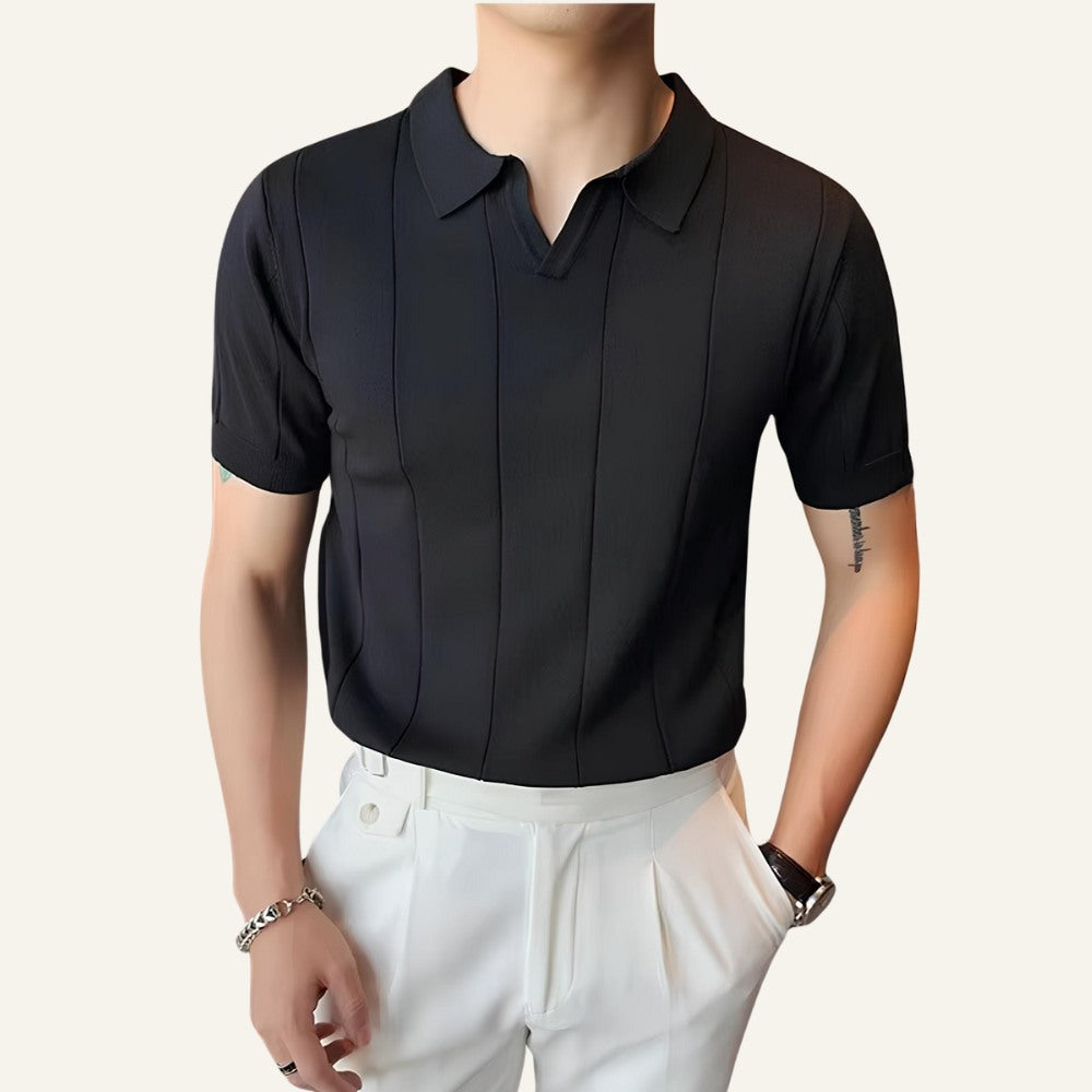 Camisa Polo Masculina Gola V Slim Fit Cavendish
