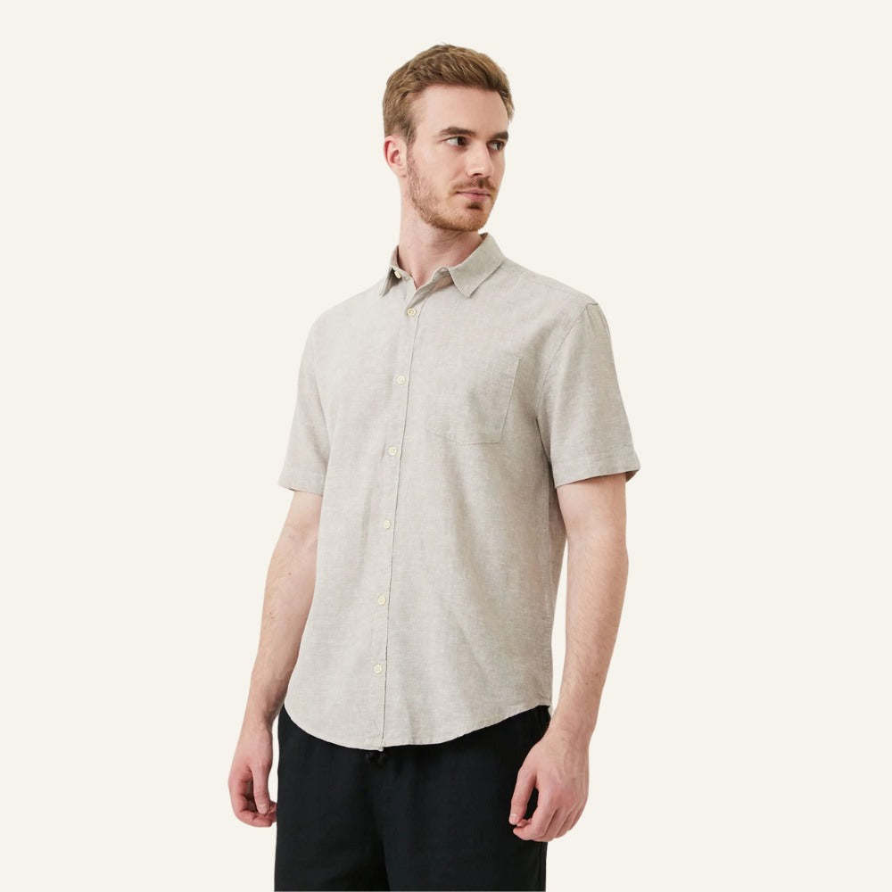 Camisa de Linho Masculina Old Money Milford