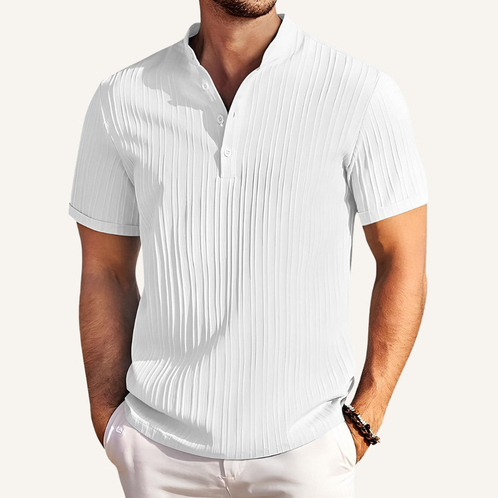 Camisa de Linho Listrada Old Money Richelieu