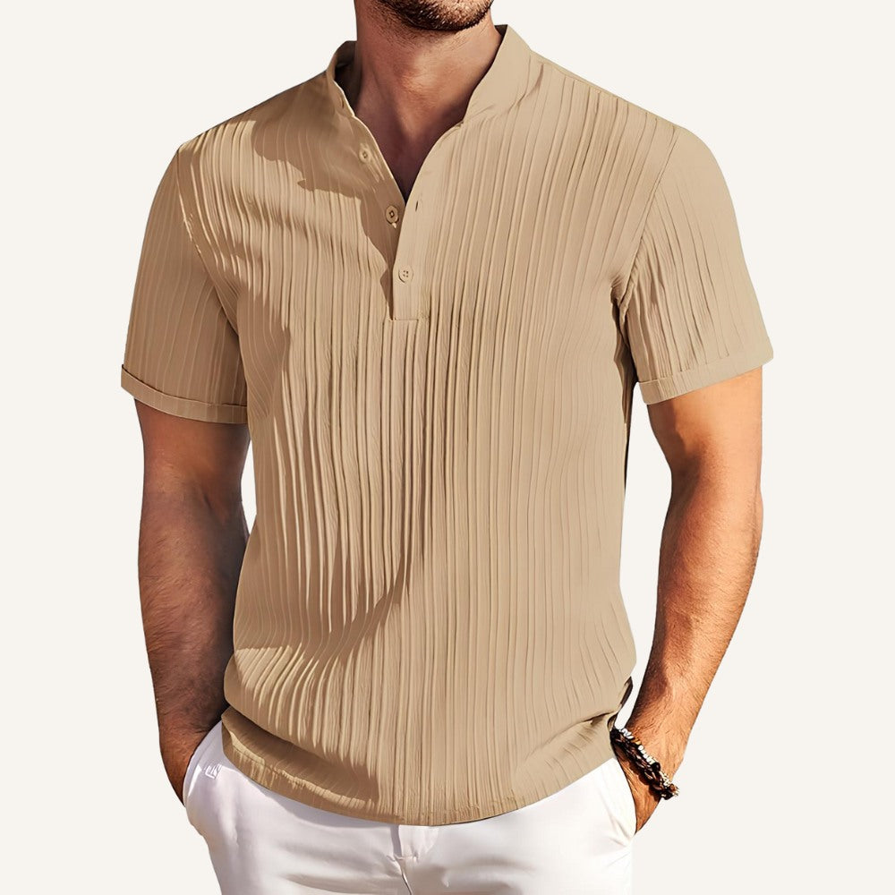 Camisa de Linho Listrada Old Money Richelieu
