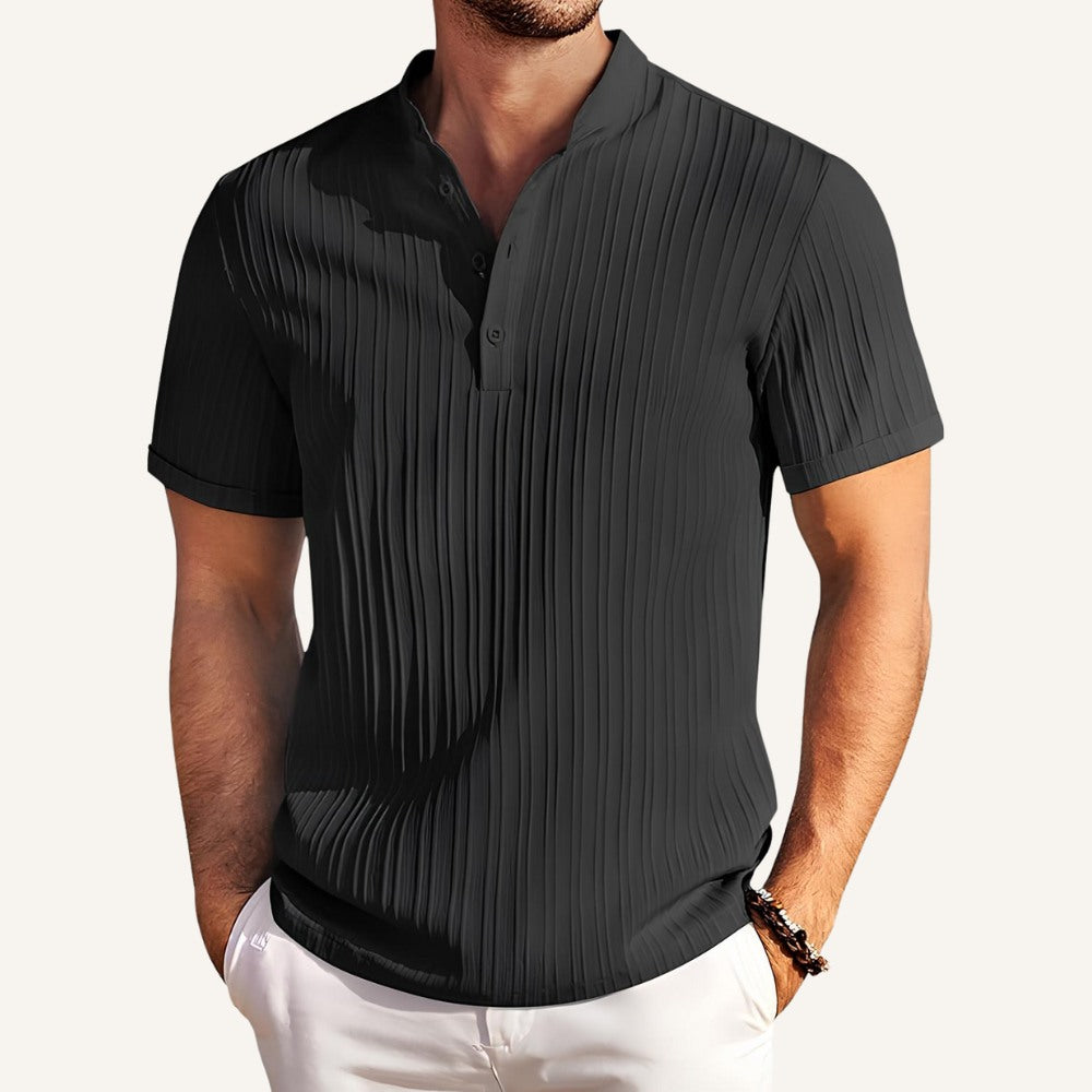 Camisa de Linho Listrada Old Money Richelieu