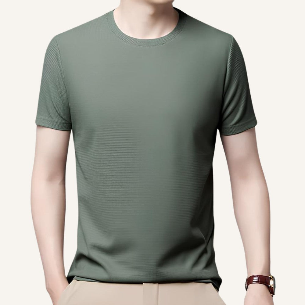 Camiseta Masculina Old Money Básica Texturizada Belmont