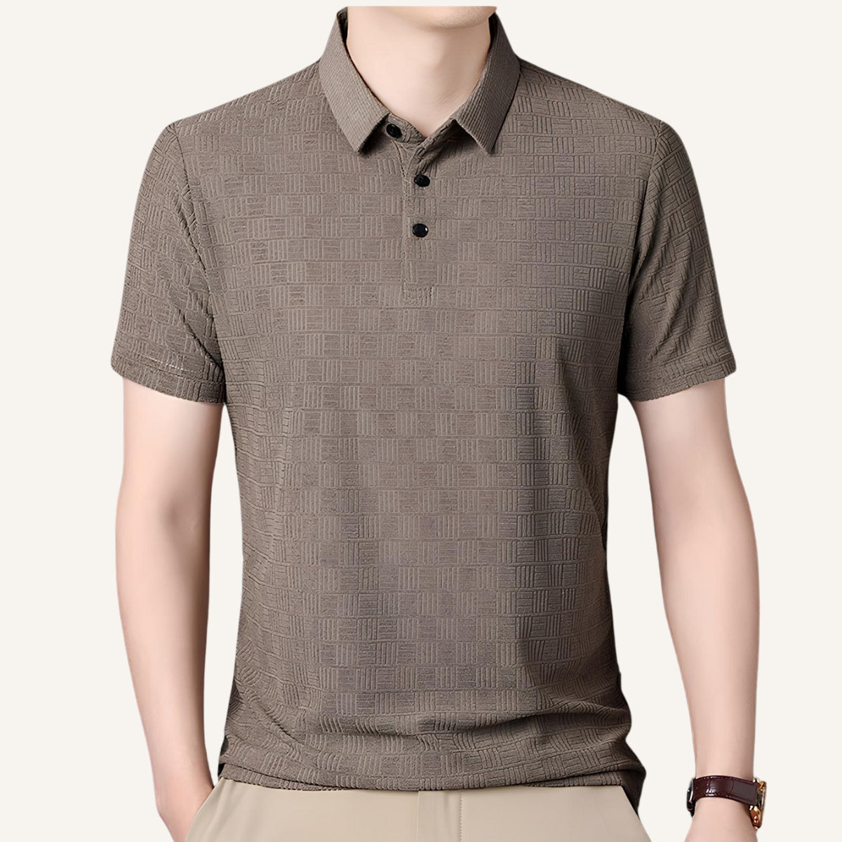 Camisa Polo Quadriculada de Algodão Romeo