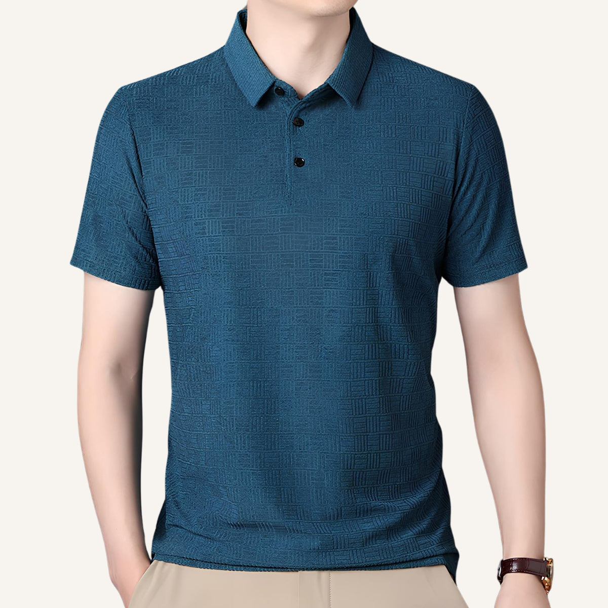 Camisa Polo Quadriculada de Algodão Romeo