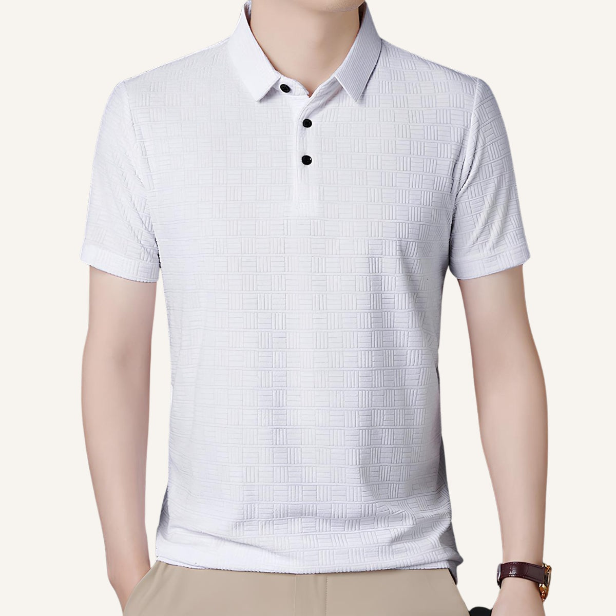 Camisa Polo Quadriculada de Algodão Romeo