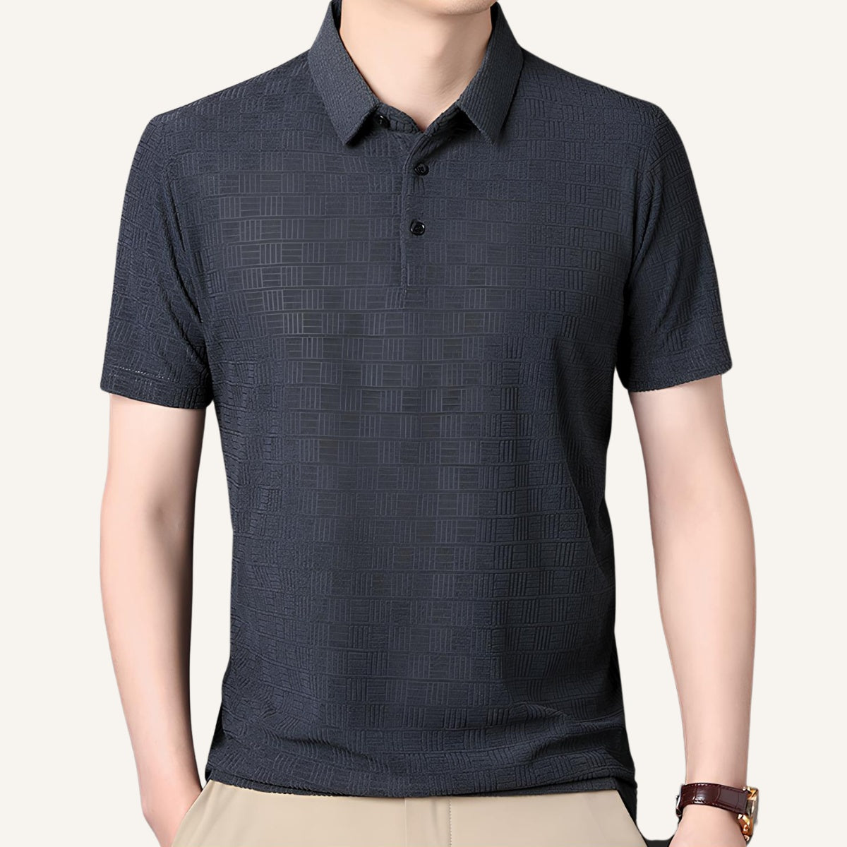 Camisa Polo Quadriculada de Algodão Romeo