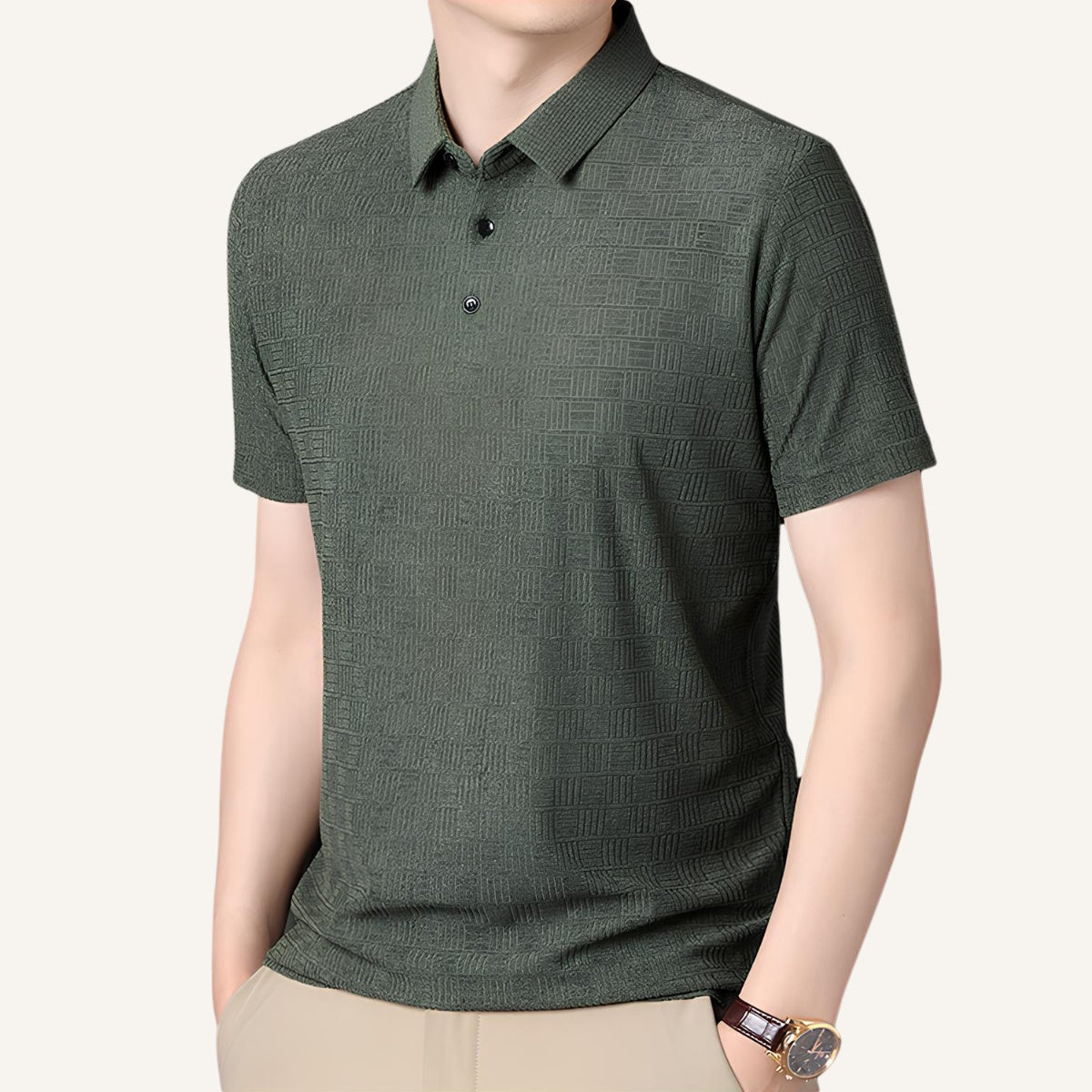 Camisa Polo Quadriculada de Algodão Romeo