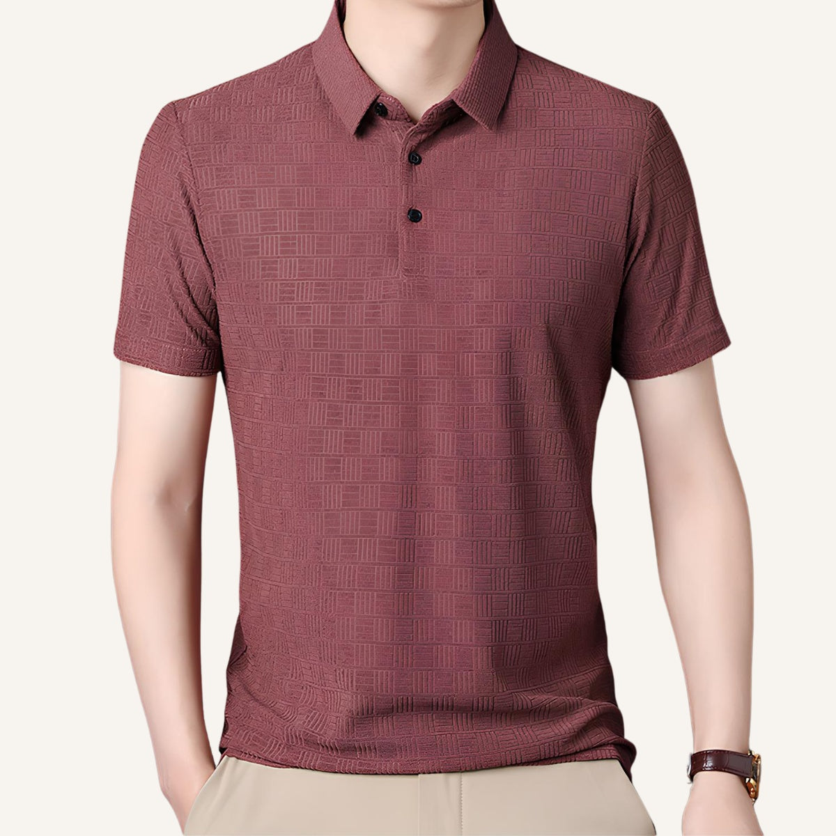 Camisa Polo Quadriculada de Algodão Romeo