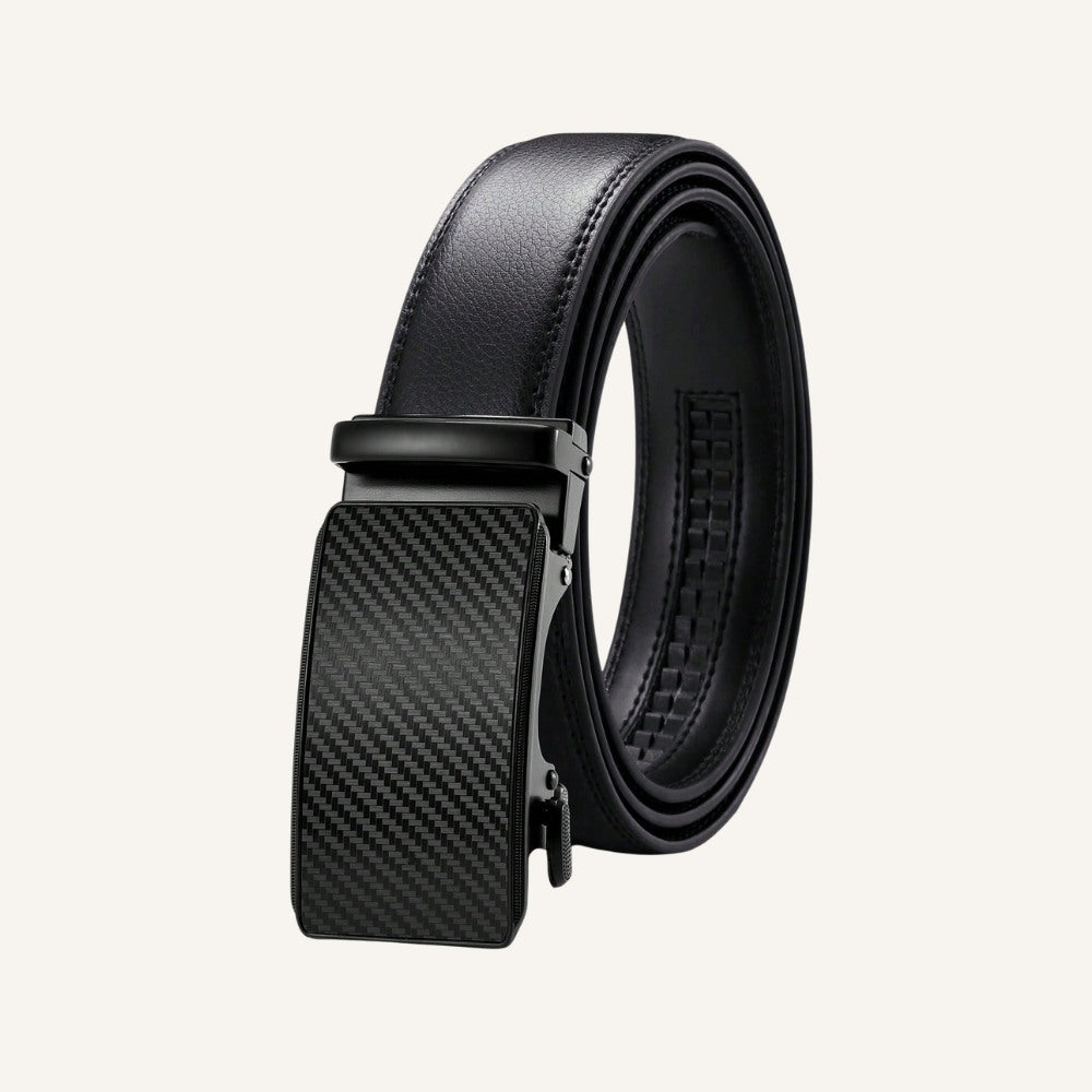 Cinto de Couro Masculino Brescian Carbon
