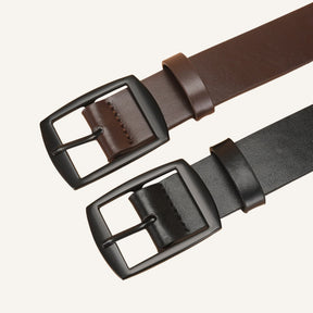 Cinto de Couro Masculino Old Money Brescian