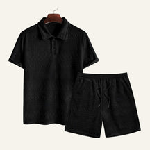 Conjunto Masculino Old Money Jacquard Geometrik