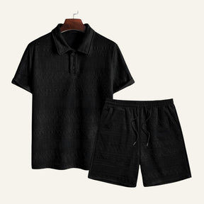 Conjunto Masculino Old Money Jacquard Geometrik