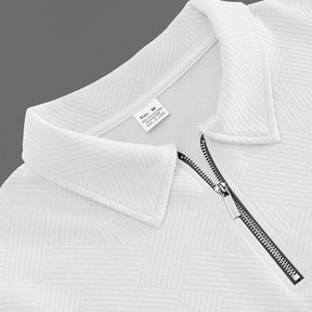 Suéter Pulôver Masculino Jacquard com Zíper