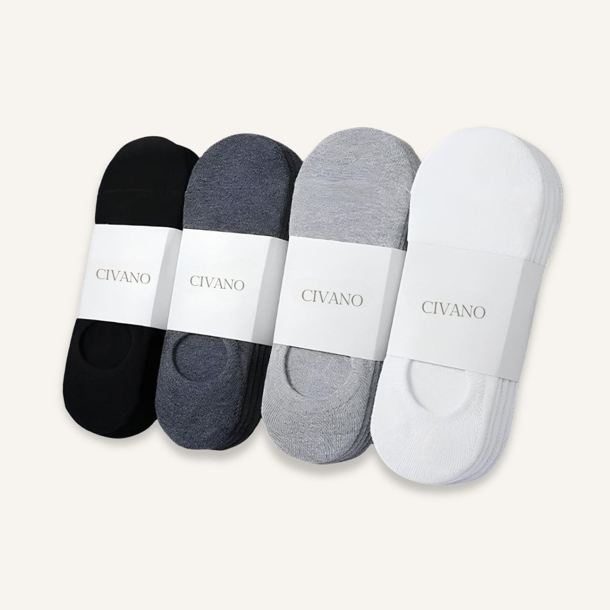3 Pares - Meia Invisível de Algodão Anti Odor Civano