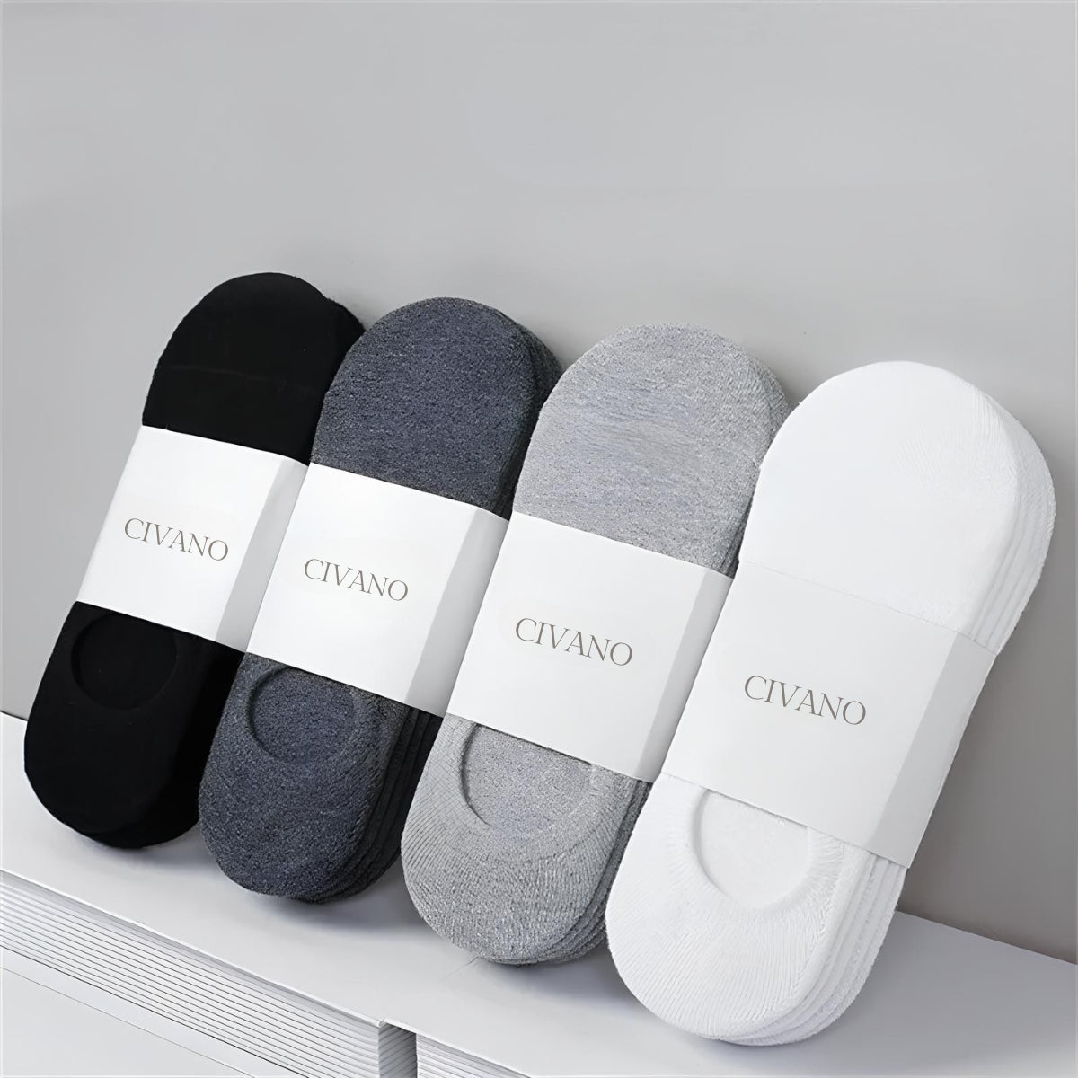 3 Pares - Meia Invisível de Algodão Anti Odor Civano