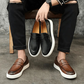 Mocassim de Couro Italiano Masculino Miliani