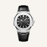 Relógio de Couro Preto Luxe Civano