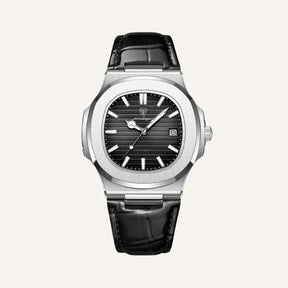 Relógio de Couro Preto Luxe Civano