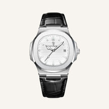 Relógio de Couro Preto Luxe Civano