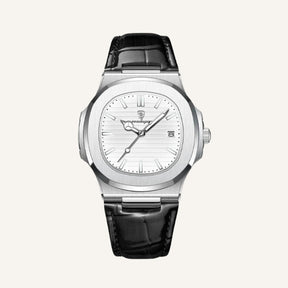 Relógio de Couro Preto Luxe Civano