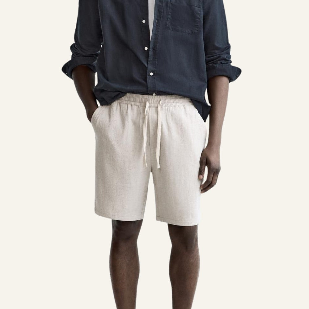 Short Masculino de Linho Old Money Milford