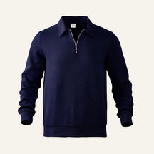 Suéter Pulôver Masculino Jacquard com Zíper