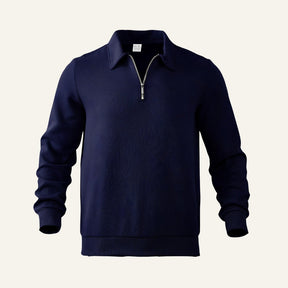 Suéter Pulôver Masculino Jacquard com Zíper