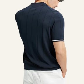 Camisa Polo Masculina com Meio Zíper Old Money Valence