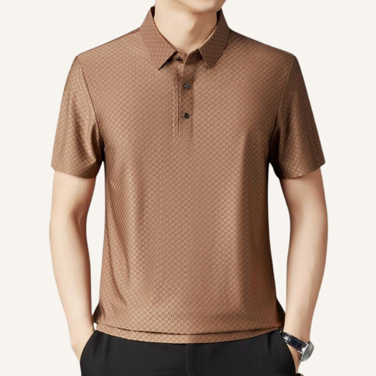Camisa Polo Nylon Masculina Hilton - Anti Amassado